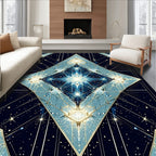 Art Deco Starry Night Diamond Design Rug